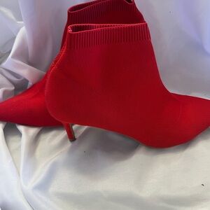 Forever 21 Red sock ankle booties